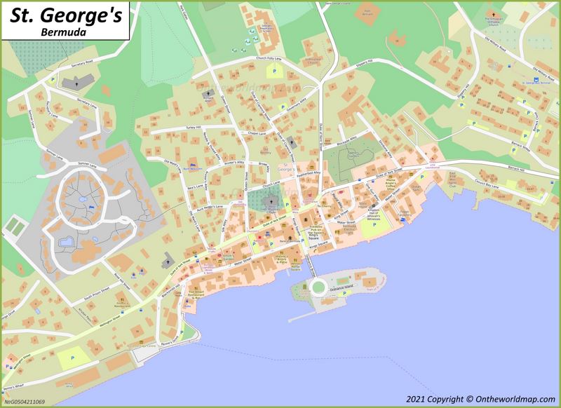 St. George's Map | Bermuda | Detailed Maps of St. George's Town