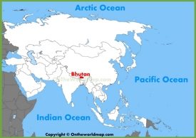 Bhutan location on the Asia map