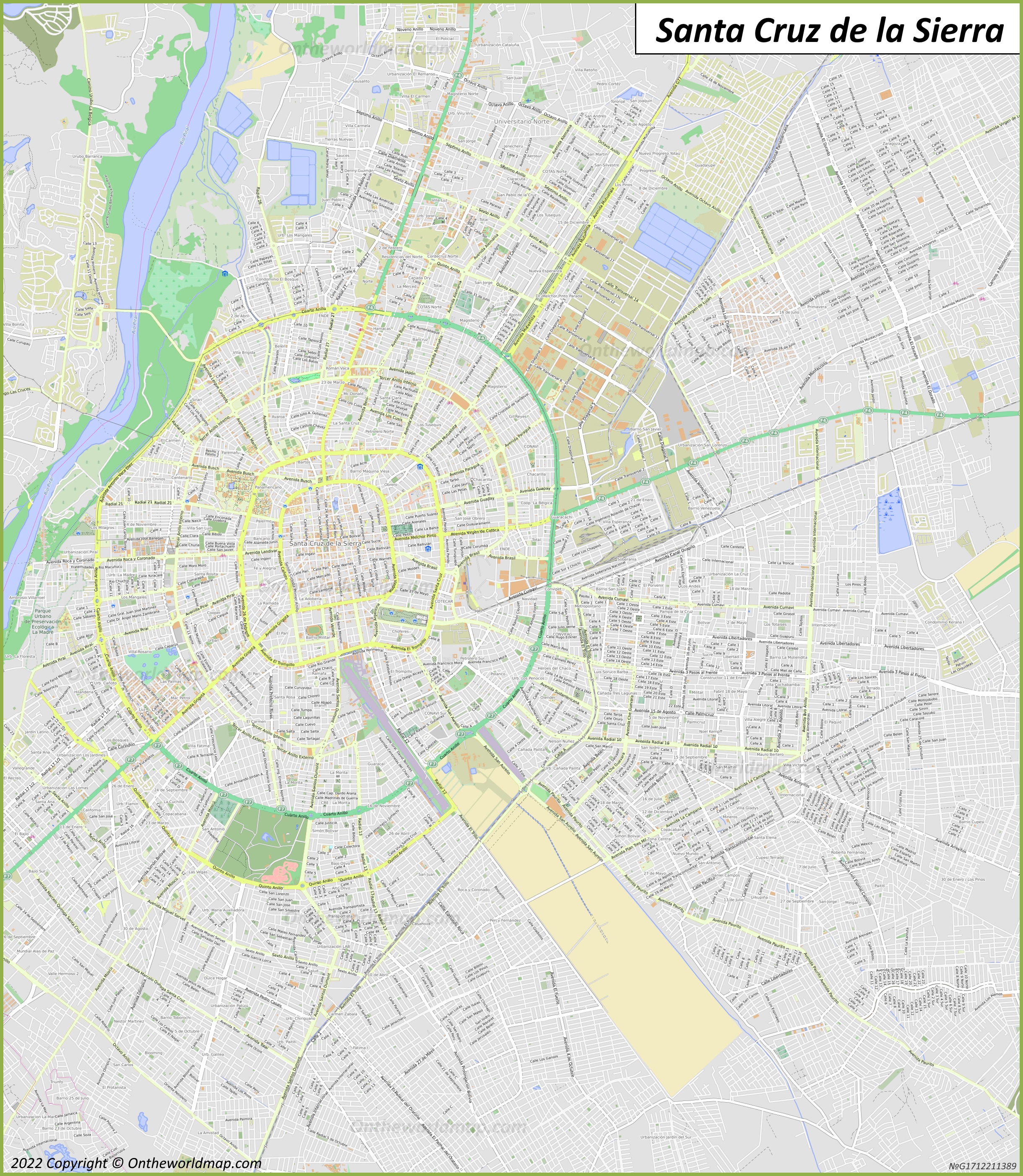 Santa Cruz De La Sierra Map Santa Cruz De La Sierra Map | Bolivia | Detailed Maps Of Santa Cruz