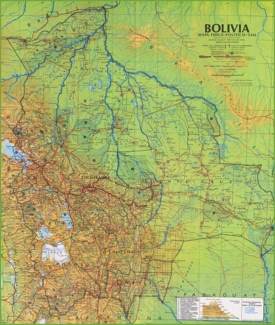 Mapa detallado grande de Bolivia