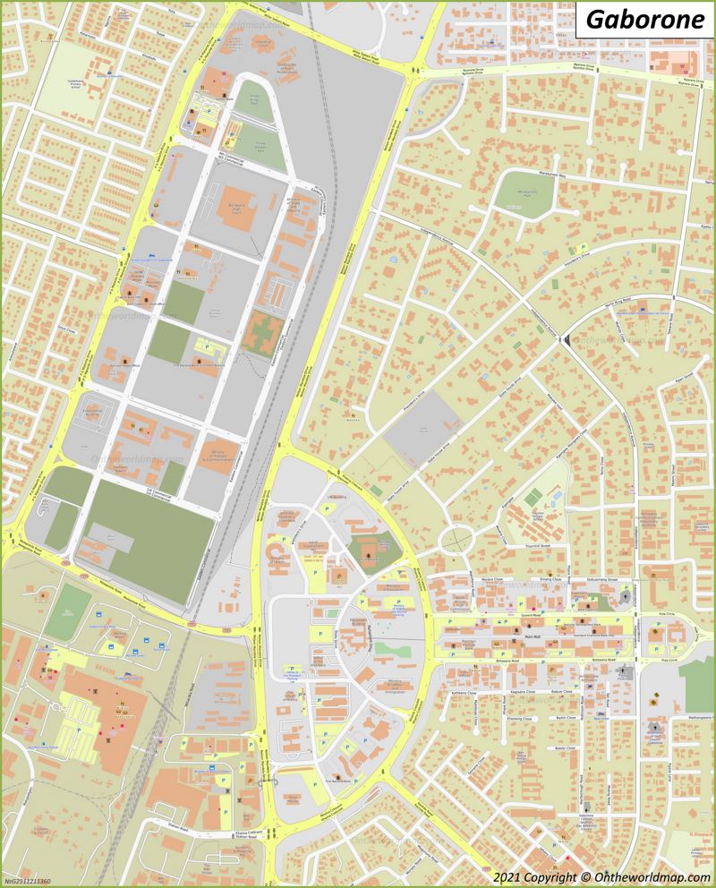 Gaborone Map Botswana Detailed Maps Of Gaborone