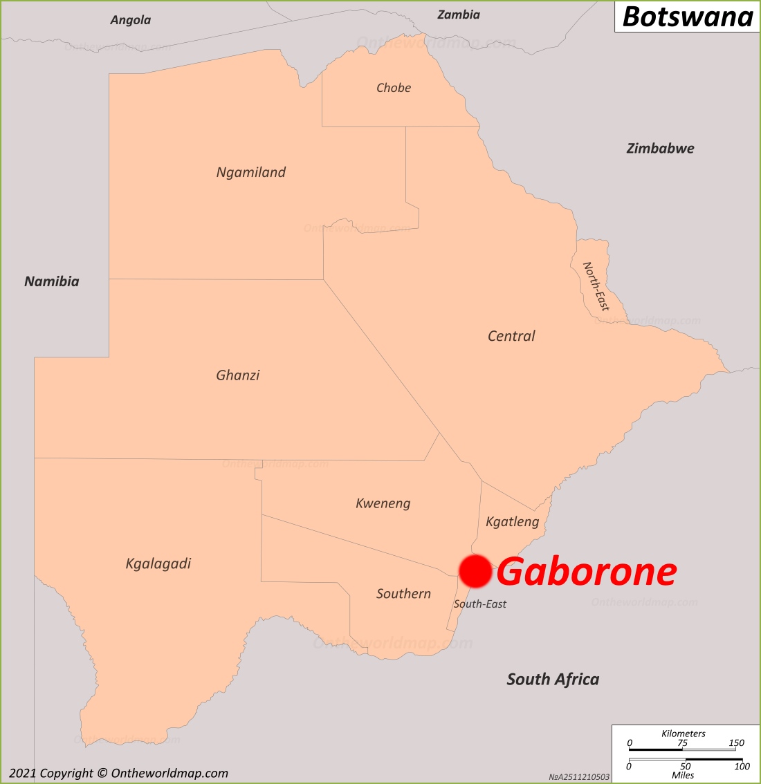 Gaborone Location Map