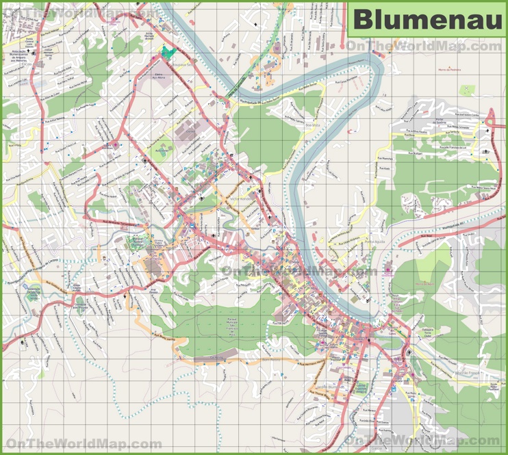 Large detailed map of Blumenau