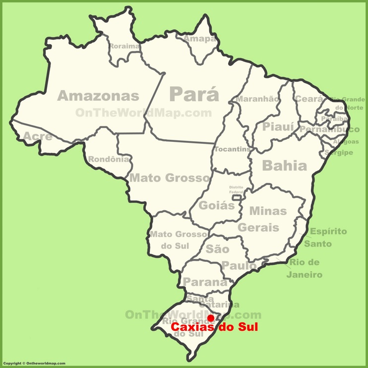 Caxias do Sul location on the Brazil map