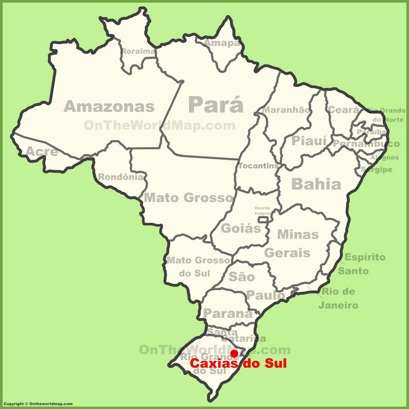 Caxias do Sul Location Map