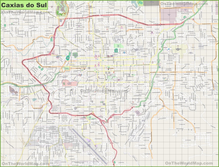 Large detailed map of Caxias do Sul