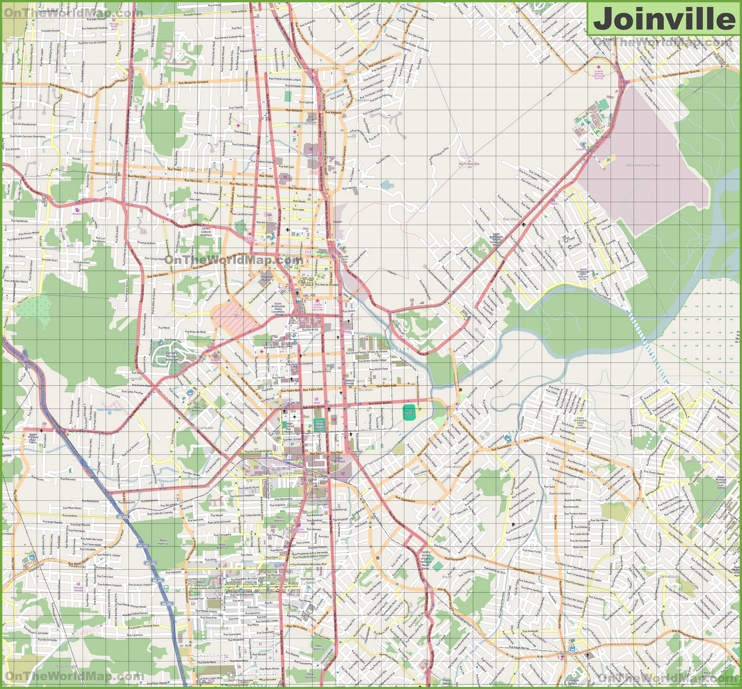 Large detailed map of Joinville