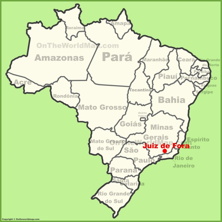 Juiz de Fora location on the Brazil map