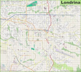Large detailed map of Londrina