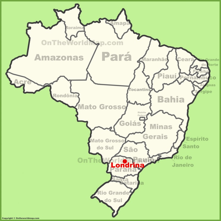 Londrina location on the Brazil map