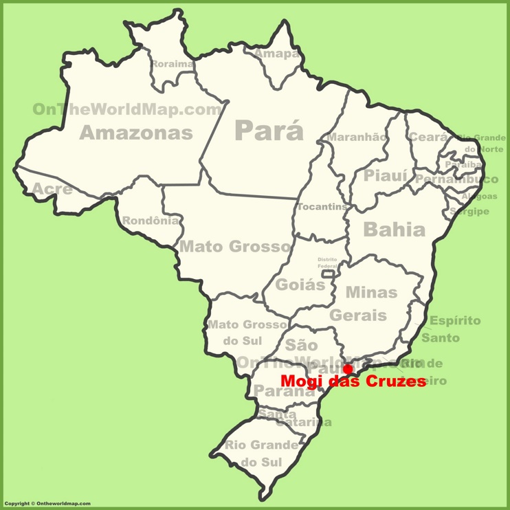 Mogi das Cruzes location on the Brazil map