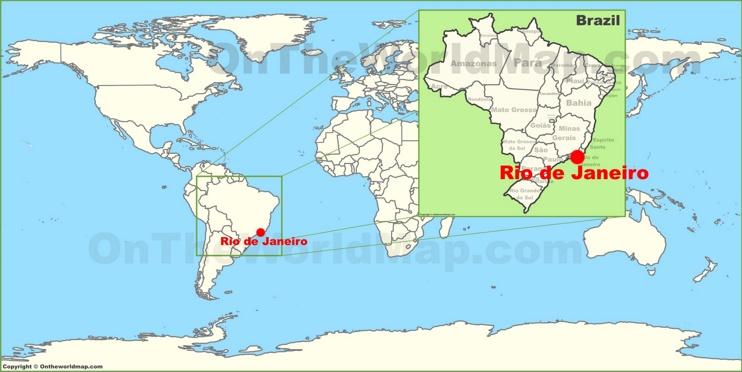 Rio de Janeiro on The World Map