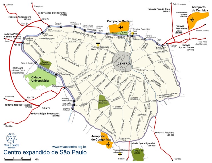 São Paulo airports map