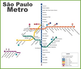 São Paulo metro map