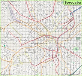Large detailed map of Sorocaba