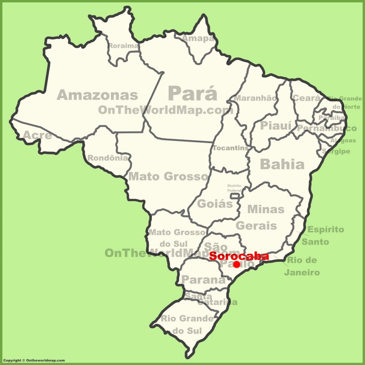Sorocaba location on the Brazil map