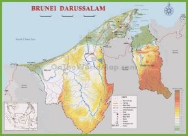 Brunei physical map