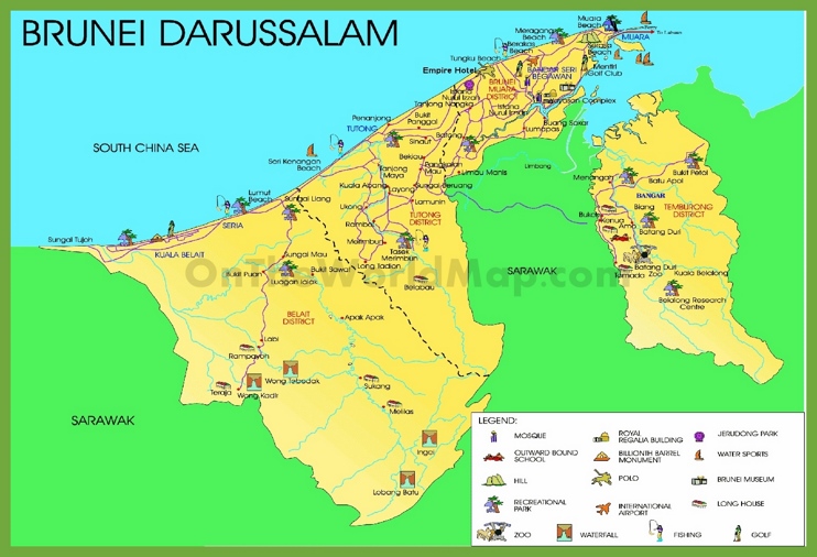 Brunei tourist map