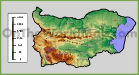 Bulgaria physical map