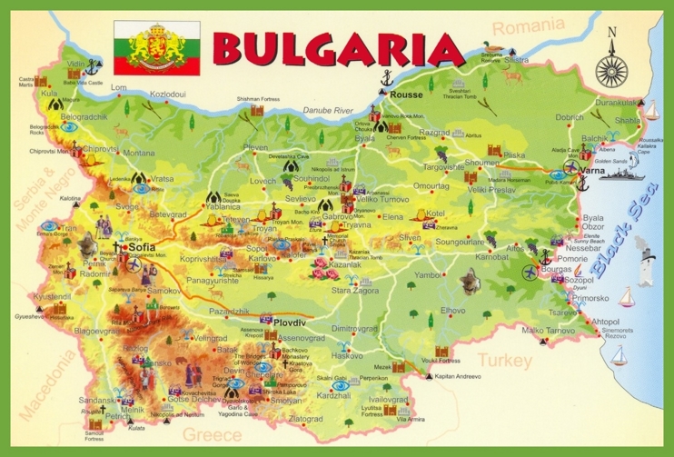 Bulgaria tourist map