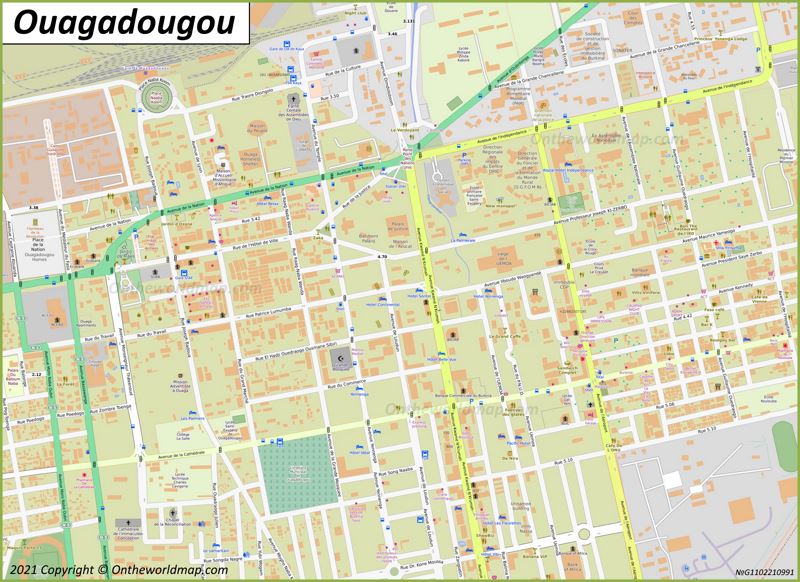 Ouagadougou Map | Burkina Faso | Maps of Ouagadougou