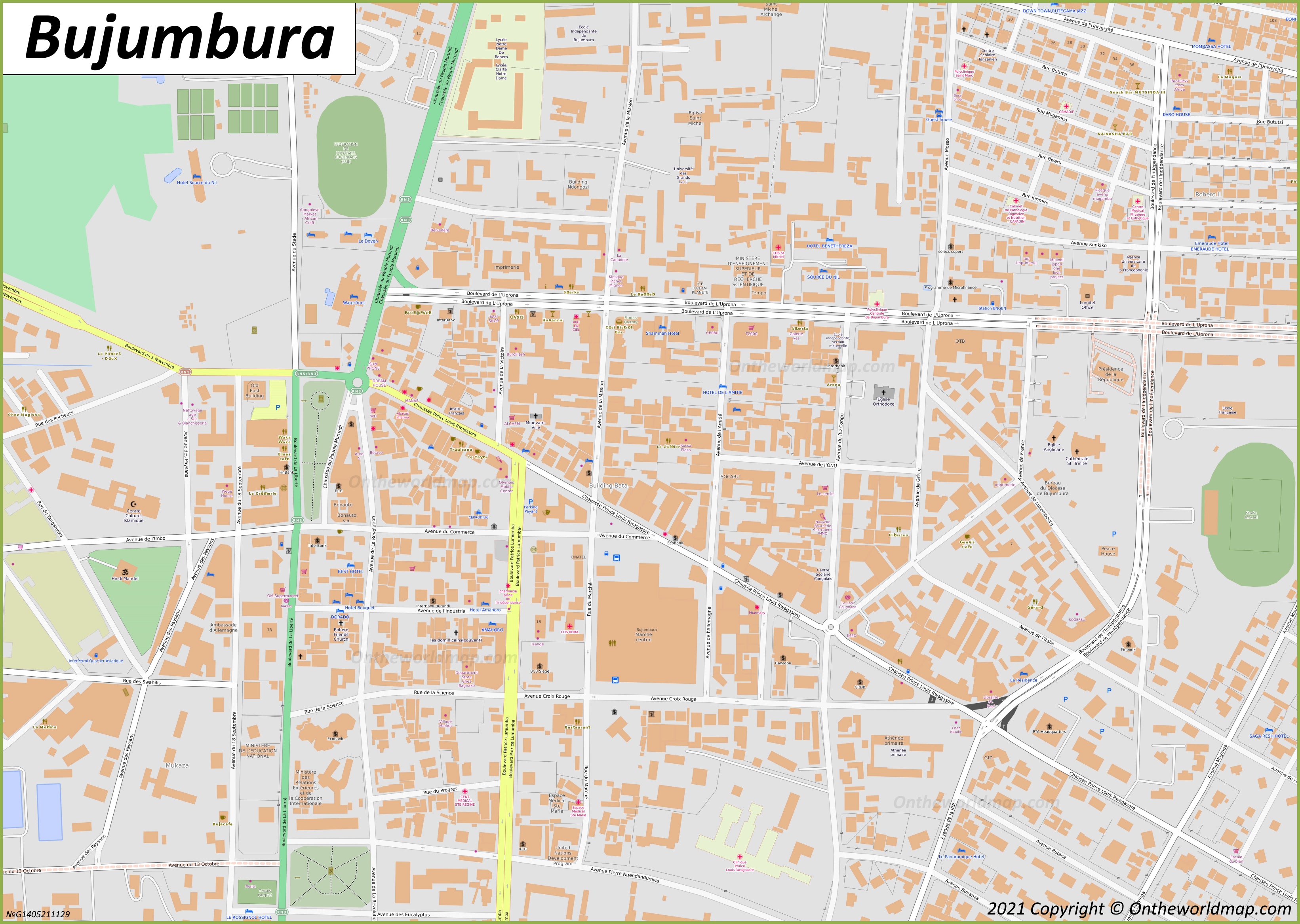 Bujumbura City Center Map