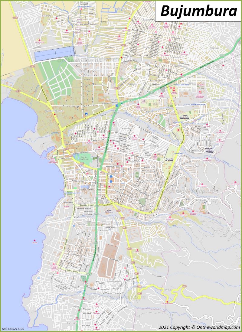 Bujumbura Map | Burundi | Detailed Maps of Bujumbura