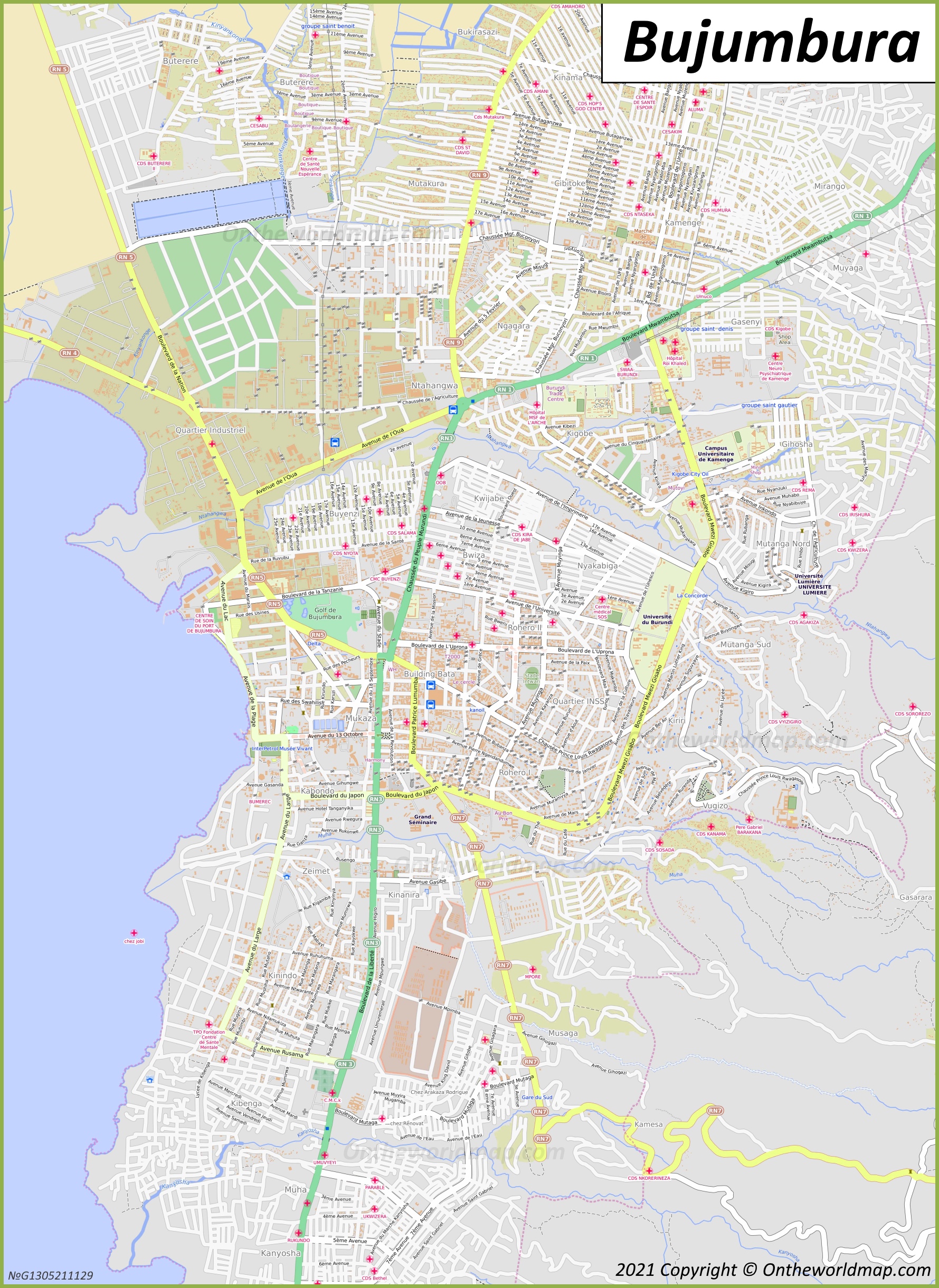 Map of Bujumbura