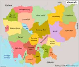 Provinces of Cambodia Map