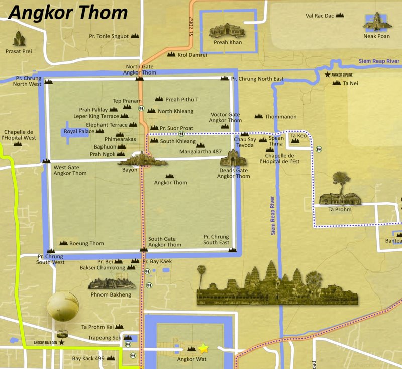 Map of Angkor Thom