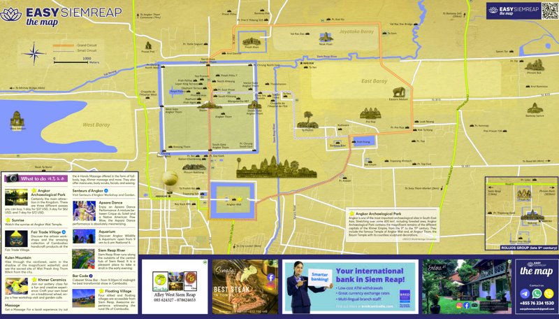 Angkor Area Tourist Map