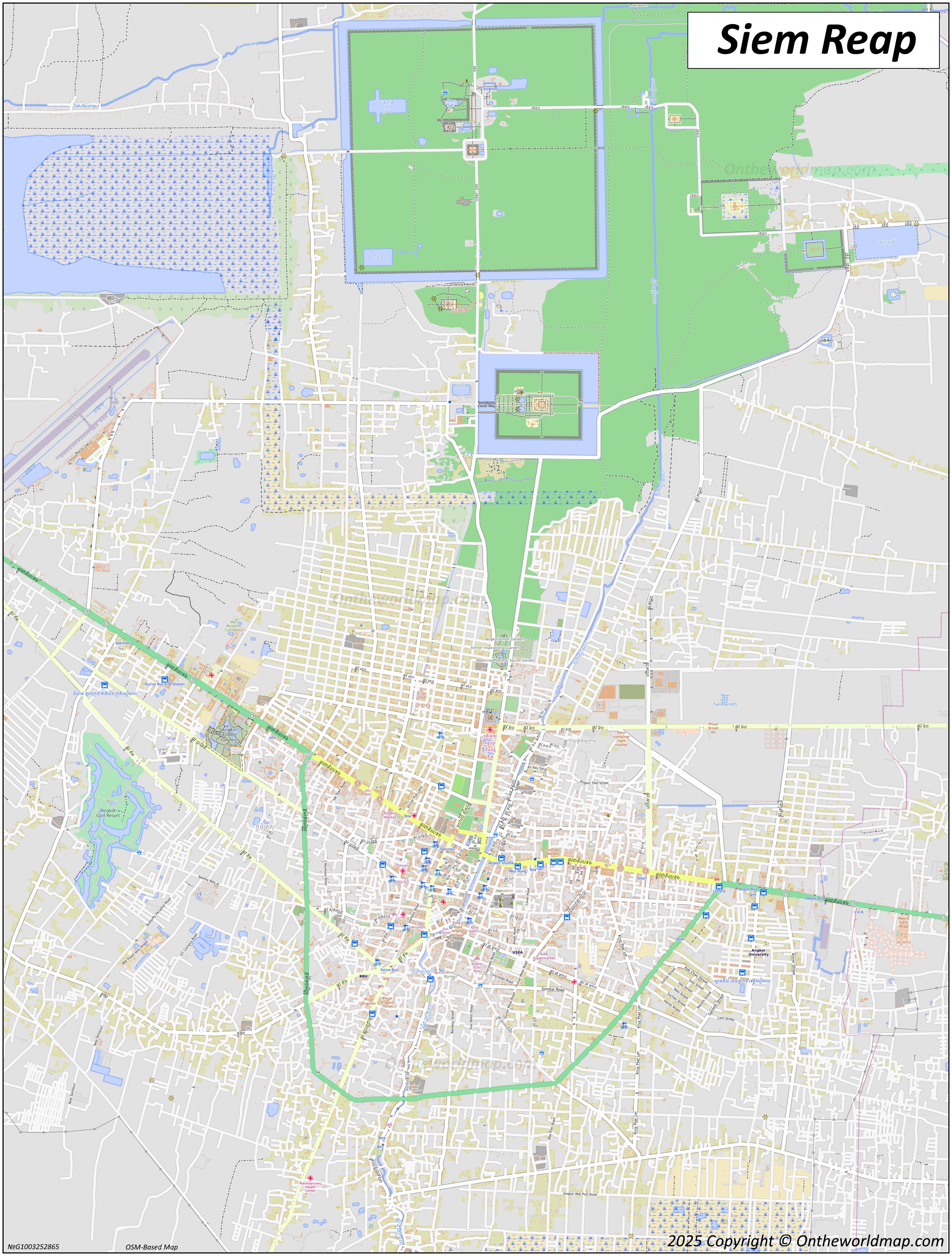 Siem Reap Map - Cambodia | Discover Siem Reap with Detailed Maps