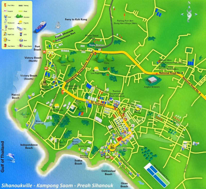 Sihanoukville Tourist Map