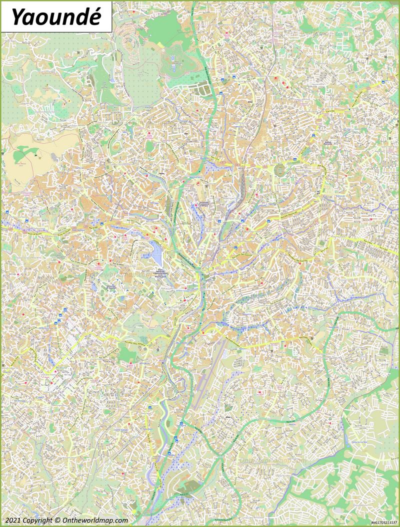 Yaoundé Map | Cameroon | Detailed Maps of Yaoundé