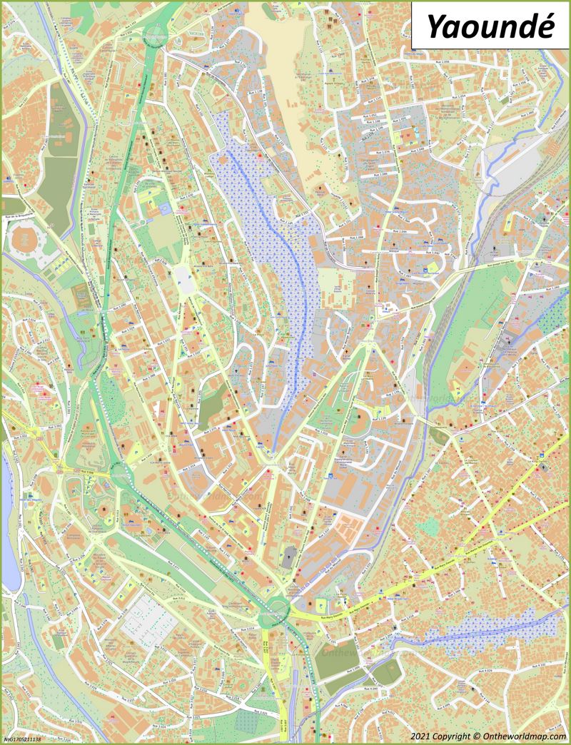 Yaoundé Map | Cameroon | Detailed Maps of Yaoundé