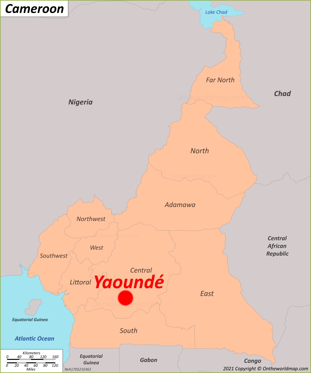 Yaoundé Location Map