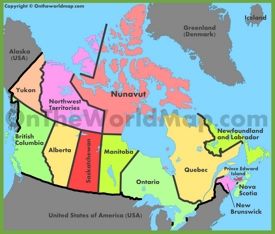 Administrative map of Canada