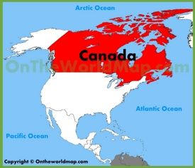 Canada location on the North America map