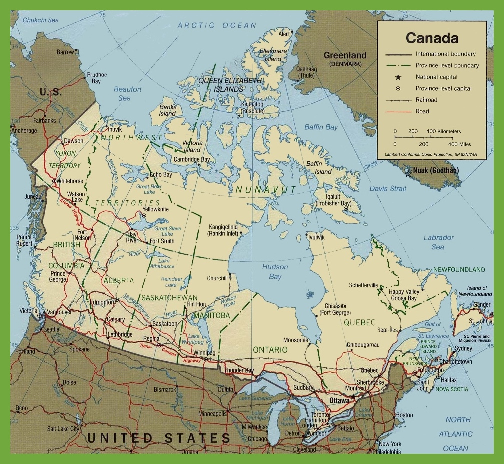 Map Of Canada Roads - Get Latest Map Update