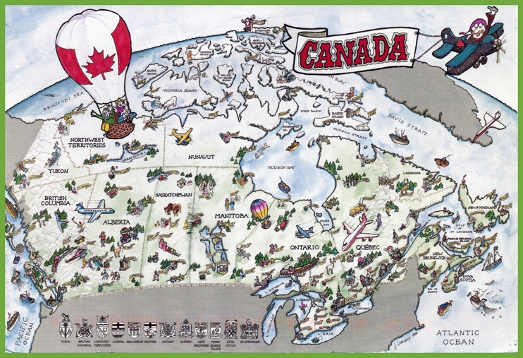 Canada tourist map