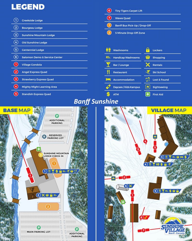Banff Sunshine Tourist Map
