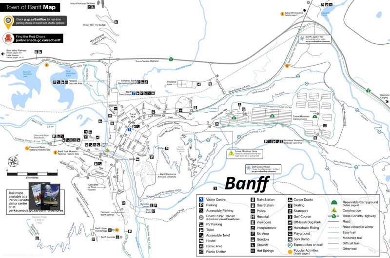 Banff Tourist Map