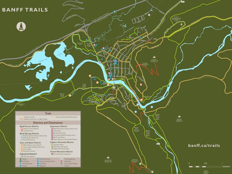 Banff Trails Map