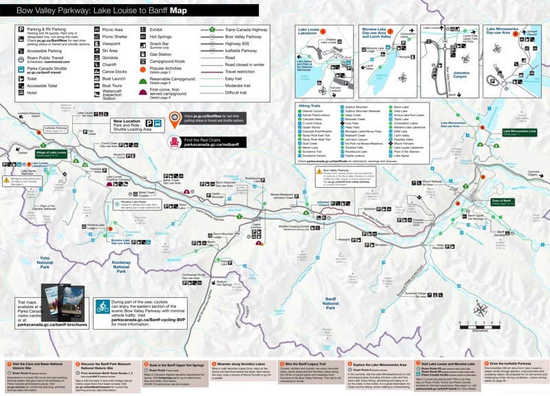 Bow Valley Parkway Map
