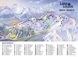 Lake Louise Ski Resort Back Bowls Piste Map