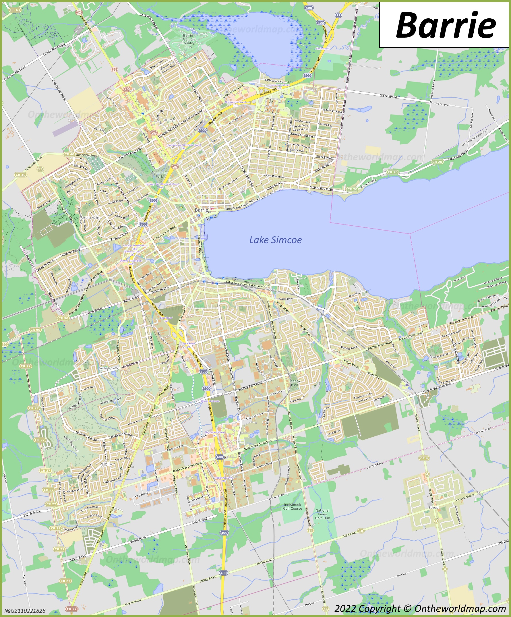 Detailed Map Of Barrie 