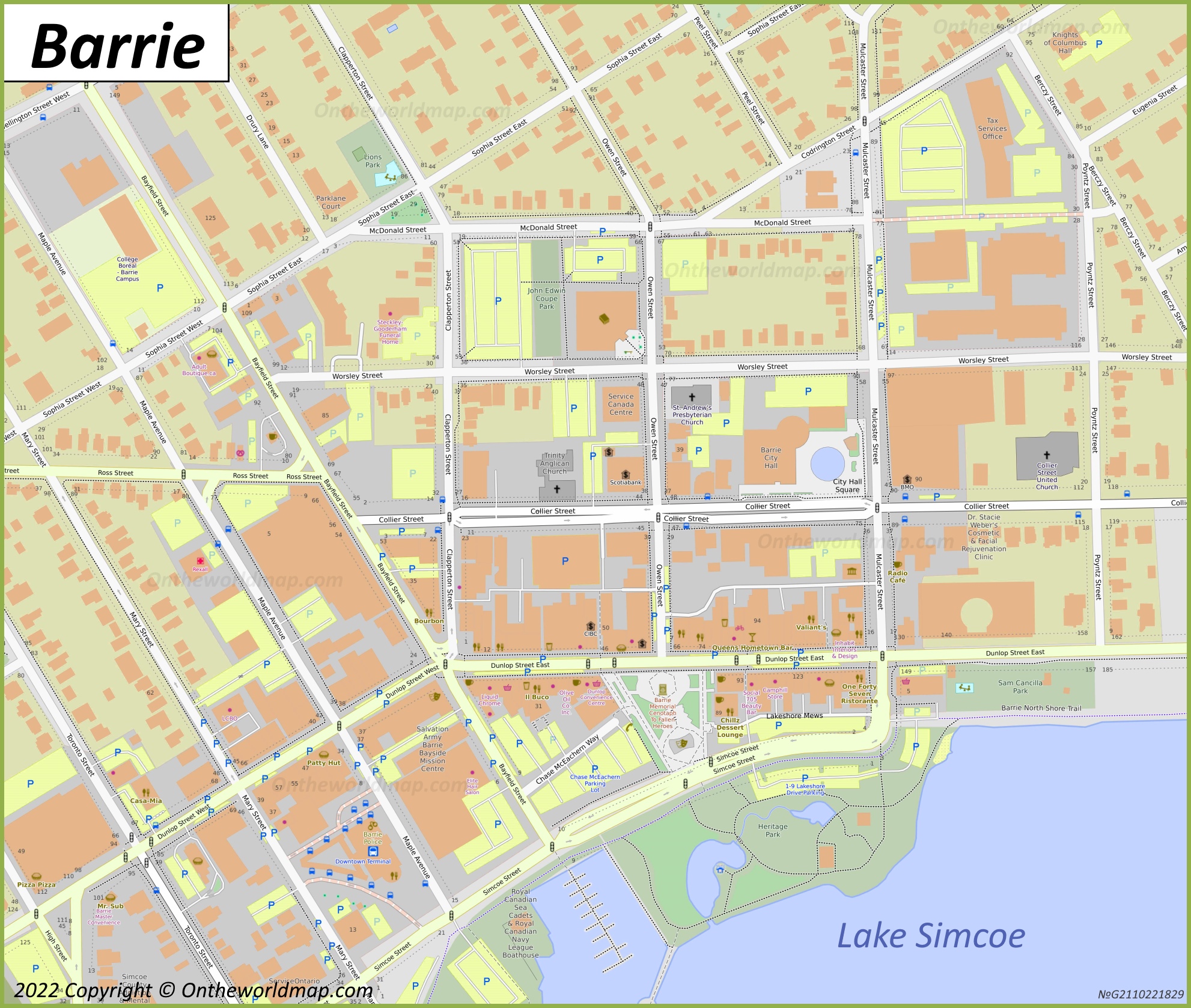 Downtown Barrie Map 