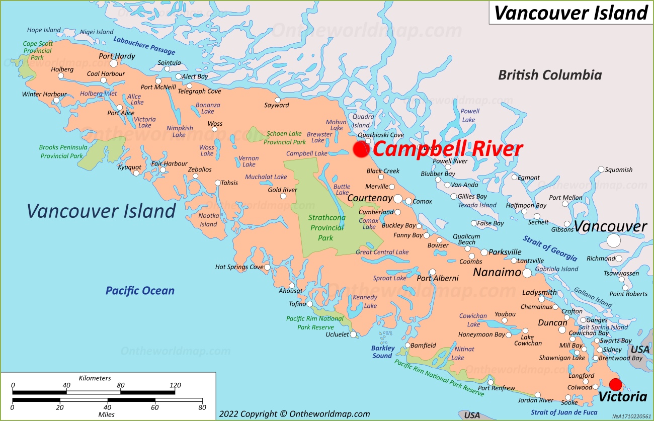 Campbell River Map British Columbia Canada Detailed Maps Of 
