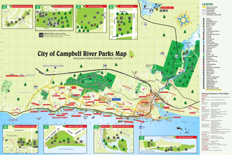 Campbell River Tourist Map Max 