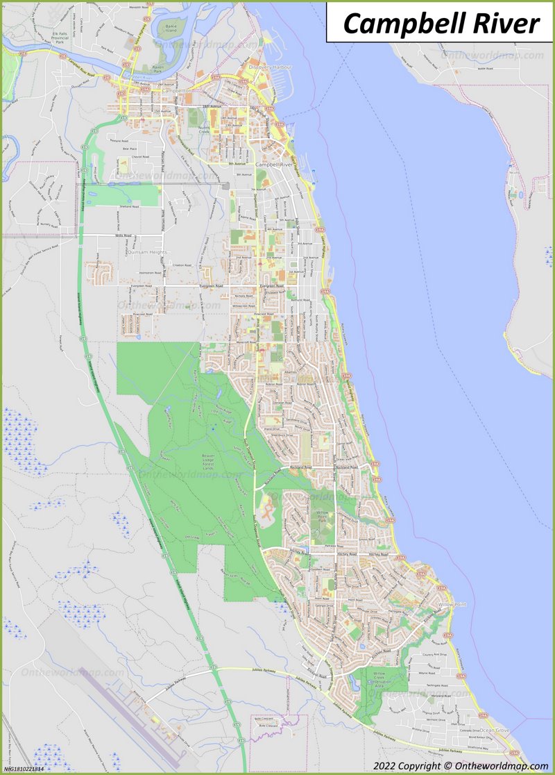 Campbell River Map | British Columbia, Canada | Detailed Maps of ...